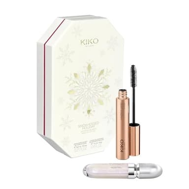 KIKO Milano Snow-Kissed Holiday Mountain Buddies Make Up Gift Set, Makeup Gift Set: 3D Hydra Lip Gloss And Volumising Mascara