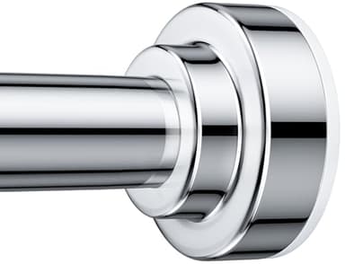 TEECK Shower Curtain Rod, 32-80 inch Adjustable Spring Tension Curtain Rod, Never Rust Anti-Slip Shower Curtain Rod for Bathroom, No Drilling, Never Collapse, Easy to Use, Silver
