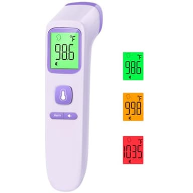 No-Touch Thermometer for Adults and Kids, Digital Accurate Baby Thermometer with Fever Alarm, 1 Second Fast Result, Easy to use, 2 in 1 Mode (Purple)