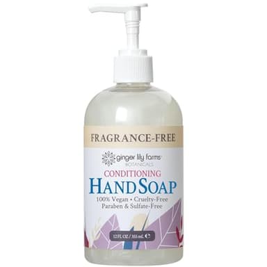 Ginger Lily Farms Botanicals All-Purpose Liquid Hand Soap, 100% Vegan & Cruelty-Free, Fragrance-Free, 12 fl oz