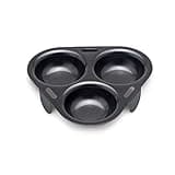HIC Harold Import Co. 43133 HIC Non-Stick 3-Egg Poacher Insert, PFOA and BPA Free Black, 15"
