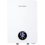 Electric Tankless Water Heater, ECOTOUCH 27kW on Demand Hot Water Heater Electric 240V Instant Tankless Hot Water Heaters Point of Use with ETL Certificated for Whole House Shower ECO270S