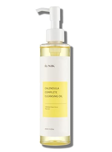 IUNIK Calendula & Jojoba Oil-Infused Vegan Cleansing Oil – Gentle Blackhead Melting & Makeup Remover Facial Cleanser w/Plant-based Oils Korean Skincare