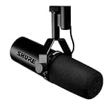Shure SM7dB Dynamic Vocal Microphone w/Built-in Preamp for Streaming, Podcast, & Recording, Wide-Range Frequency, Warm & Smooth Sound, Rugged Construction, Detachable Windscreen - Black
