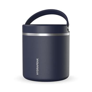 Hydrapeak 25oz Stainless Steel Vacuum Insulated Food Jar | for Hot Food and Cold Food, Wide Mouth Leak-Proof Soup for Adults, 10 Hours Hot and 16 Hours Cold (Navy)
