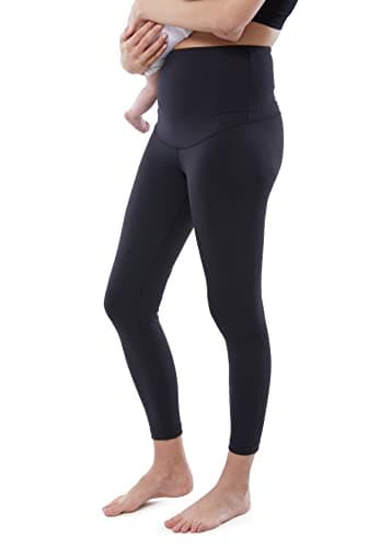 Ingrid and Isabel Basics Postpartum Compression Leggings - Tummy Control & Support Black M