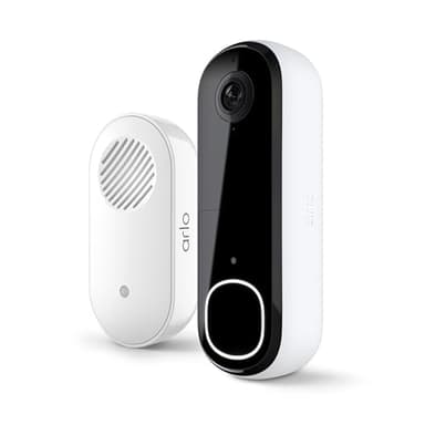 Arlo Video Doorbell 2K + Chime 2 (2nd Gen, Latest Release), Wireless or Wired Option, 2-Way Audio, Night Vision, Head to Toe View, Package Detection, Person & Vehicle Recognition, 1-Month Secure Plan