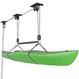 TRUSOON 2025 Upgrade Kayak Storage Hoist for Garage Ceiling, Heavy Duty Kayak Pulley System, Hold Up to 200 lbs Capacity, Canoe Garage Lift Storage System, Fit 10-20 Foot Ceilings, Black