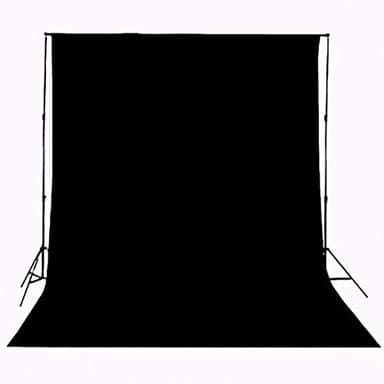 HMTfoto Black Backdrop for Photography Durable Fabric Background Photo Backdrop Video Photography Studio (5x7ft, Black)