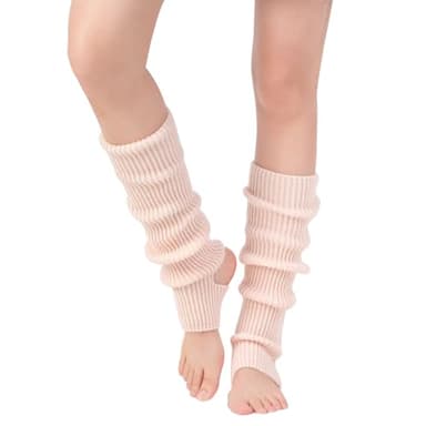 AWOCAN Women Ballet Leg warmers Knitted Stirrup Leg Warmers for women Winter Extra Soft long legwarmers for Yoga Dance