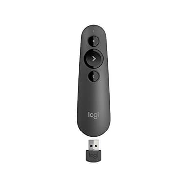Logitech Wireless Presenter R500s, PowerPoint Clicker with Laser Pointer, Wireless Presentation Clicker Remote