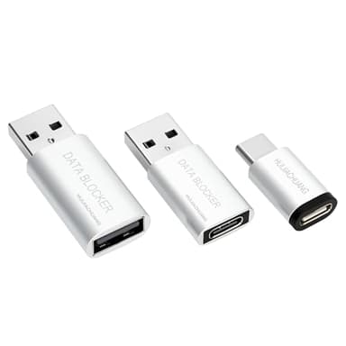 HUIJIACHUANG USB C Data Blocker and USB A Data Blocker 3 Pack, Only for Charge, Protect Against Juice Jacking, Refuse Hacking for Safe Charging for Mobile Phone, Pad and More Type C & Type A Device