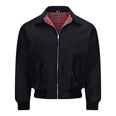 Walker and Hawkes Classic Faxton Jacket for Men - Timeless Water-Resistant Spring Jacket, Premium Cotton, Flannel-Lined, Navy - X-Large