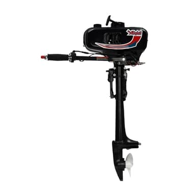 Boat Motor, 2 Stroke 2HP Outboard Motor Boat Engine, Mud Gas Trolling Motor with Water Cooling System for Rubber Boats, Inflatable Boats, Fishing Boats, Jon Boats, Short Shaft