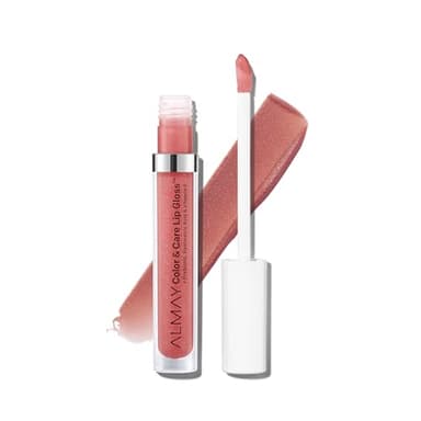 Almay Color & Care Hydrating Lip Gloss, Soft Natural Hues, Prebiotic Complex, Hyaluronic Filling-Sphere Technology, 200 Rose Glow, 0.1 Fl Oz