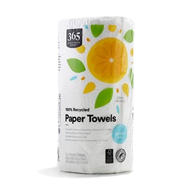 365 by Whole Foods Market, 100% Recycled Jumbo Paper Towels, Ultra-Strong, 135 Sheets per Roll, 1 Count