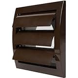 Brown Exhaust Hood Vent 4'' Inch with Built-in Pest Guard Screen and Flange, White, Air Vent Cover, HVAC Exhaust Vent Duct Cover, Exhaust Cap