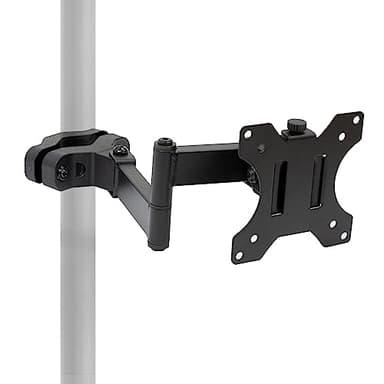 Mount-It! Universal Full Motion Steel Pole Mount with Articulating Arm and Removable VESA Plate for 17 to 32 Inch Monitors & TVs, VESA 75x75 & 100x100 Compatible, Black (MI-391)