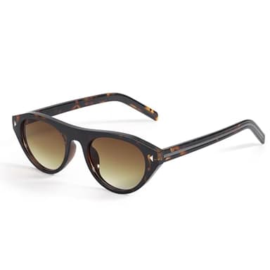 DreamCalf Oval Cat Eye Sunglasses for Women Trendy Retro Cateye Frame with UV Protection for Traveling or Driving