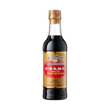 Pearl River Bridge Golden Label Superior Light Soy Sauce, Plastic Bottles, 16.9 oz.
