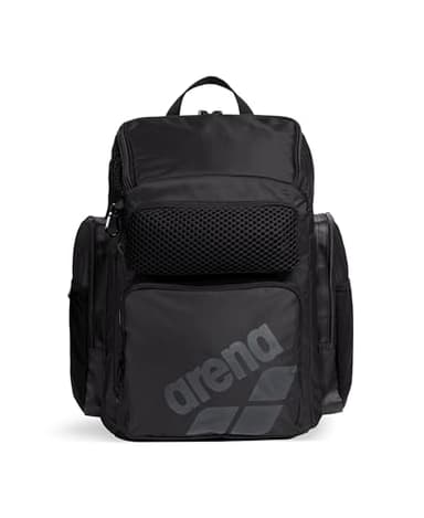 ARENA One Go Backpack Swimmers Athletes Sports Gym Rucksack Multisport Daypack Large Size Training Gear Equipment Swim Bag for Men and Women, 45 Liters, Black