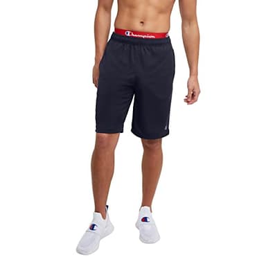 Champion Men's Sport Shorts, Standard Fit, 10 Inch Inseam, Lightweight Fabric, Moisture-Wicking, Available in Regular and Big & Tall, Navy, X-Large Tall