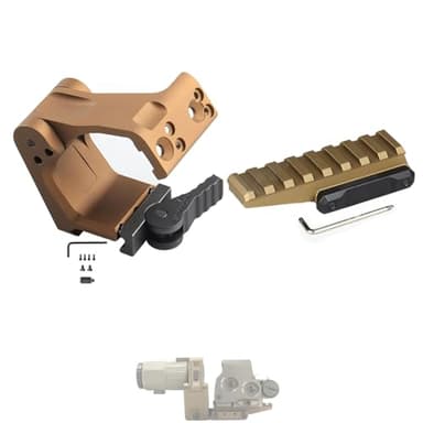 YSS FTC Magnifier Mount Compatible G33 G43 G45 3X 6X Magnifiers Etc with Red Dot Riser Mount Fit for 558 Red Dot Sight Kits 2.26" Optic Centerline Height Aluminum Tan