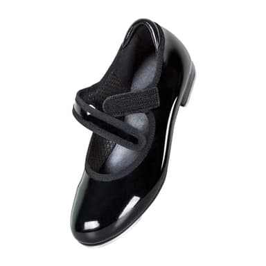 ARCLIBER Tap Shoes for Girls and Boys Easy Strap Tap Dance Shoes for Toddler/Little Kid/Big Kid Black