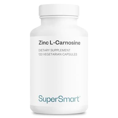 SuperSmart - Zinc L-Carnosine 75mg per Day (Well-Tolerated) - Zinc Carnosine Supplement | Non-GMO & Gluten Free - 120 Vegetarian Capsules