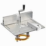 KETIPED Aluminium Router Table Insert Plate And Router Lift for 65mm Diameter Universal Trimming Machine,with Miter Gauge Guide Aluminium Profile Fence Sliding Brackets