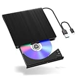 LLMHHKYK External Blu-Ray Drive - Portable USB 3.0 & Type-C CD DVD Drive for Laptop, Slim BD Player Burner with 3D Playback | Windows/Mac/Linux Compatible (2 in 1)