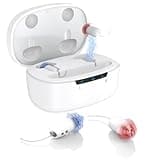 OTC Hearing Aids, Rechargeable Hearing Aids for Mild to Moderate Hearing Loss Seniors and Adults with Noise Canceling and Adjustable Volume Control with Magnetic Charging Case