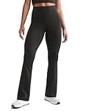CRZ YOGA Womens Butterluxe High Waist Flare Pants 32 Inches - Yoga Bootcut Wide Leg with Pocket Lounge Black Medium