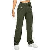 Women's Hiking Cargo Pants Quick Dry UPF50+ Outdoor Pants for Women Fishing Safari Travel Stretchy Pants with Pockets,6608,Army,L
