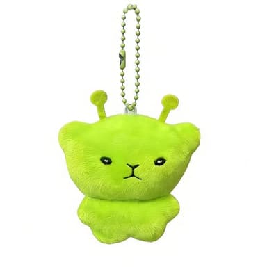 Dhdfisd Cute Alien Cat Plush Keychain Soft Kawaii Mini Meme Backpack Charm Lovely Cartoon Bag Handbag Charm(Alien Cat A)
