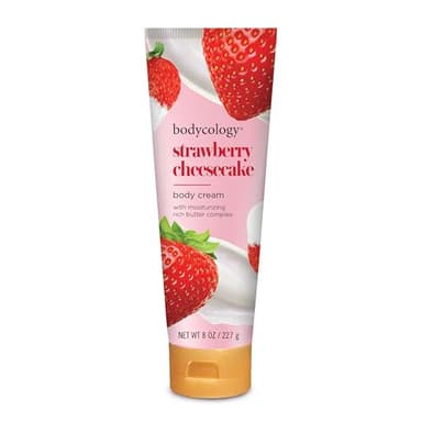 Bodycology Shea Butter Body Cream, Strawberry Cheesecake, 8 oz