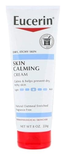 Eucerin Creme Skin Calming 8 Ounce Tube (Fragrance-Free) (236ml) (Pack of 6)