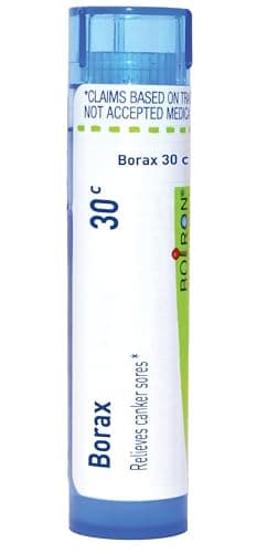 Boiron Borax 30C Homeopathic Medicine for Canker Sores - 80 Pellets