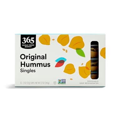 365 By Whole Foods Market, Original Single Serve Hummus, 12 Ounce, 6 Count