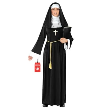 Morph Nun Outfit Women, Plus Size Nun Costume For Women, Religious Costumes For Adults, Women's Halloween Costumes, XX-Large