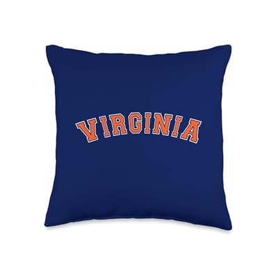 Virginia USA Patriotic Birthday School University Gift Throw Pillow