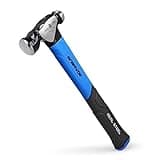 REAL STEEL 16 Oz Ball Peen Hammer with Non-Slip Cushion Grip Jacketed Graphite Forged Ball Pein Hammer 0504