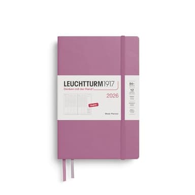 LEUCHTTURM1917 - Week Planner 2026, Hardcover, Paperback (B6+), Dusty Rose (Jan 1 - Dec 31, 2026)