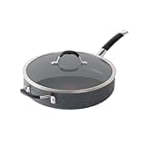 T-Fal Stone Force Platinum Non Stick Jumbo Cooker w/Lid & Helper Handle 5 Quart, Oven Broiler Safe 400°F, Long-lasting Durability, Heat Indicator, Saute Pan, Deep Fry Pan, Skillet, Pots, Pans, Black