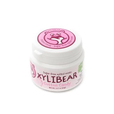 XyliBear | Sugar-Free Xylitol Mints for Kids | Oral Care | Fluoride Free | Gluten Free, Vegan, Non-GMO | Natural (Cotton Candy)