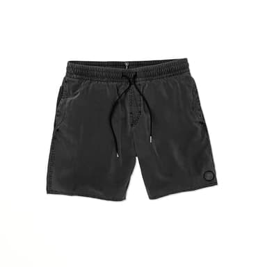 Volcom Men's Standard 17-inch Elastic Waist Surf Swim Trunks, Black, Medium