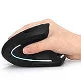 Lekvey Ergonomic Mouse, Vertical Wireless Mouse - Rechargeable 2.4GHz Optical Vertical Mice : 3 Adjustable DPI 800/1200/1600 Levels 6 Buttons, for Laptop, PC, Computer, Desktop, Notebook etc, Black