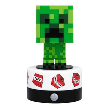 Paladone Minecraft Creeper Motion Sensor Room Guard and Night Light, Officially Licensed LED Lamp and Security Alarm for Kids Bedrooms, Teenagers, Home, Gift for Gamers