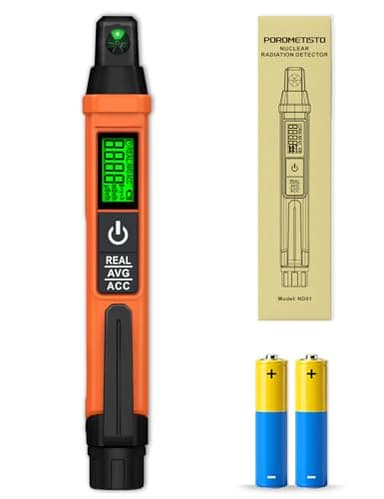 POROMETISTO Geiger Counter Radiation Detector,Portable Radiation Detector for Beta Particles,Gamma Rays,X-Rays,Nuclear Radiation Detector Real-Time Value Detection