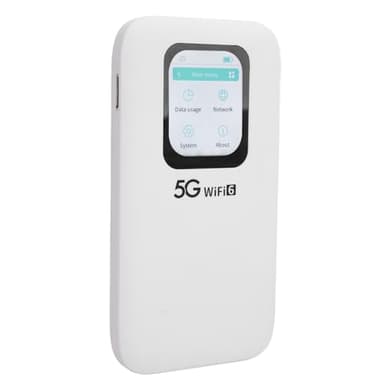 5G Wi Fi Mobile Hotspot, Portable Wi Fi 6 Router for Travel Supports up to 16 Devices, 2.01in Touch Screen, with Nano SIM Card Slot, IP67 7100mAh Rechargeable Battery